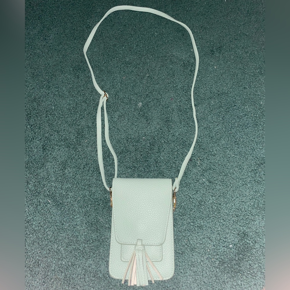 Elegant Sage Phone Crossbody Bag